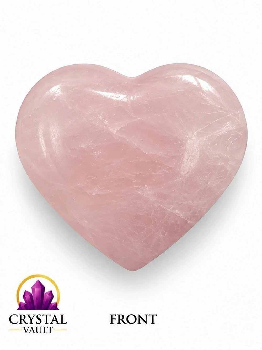 Rose Quartz Crystal Heart 1.5” Pink Polished Love Stone 1.5 oz
